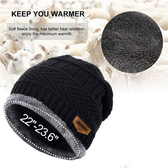 Muryobao Womens Thick Warm Winter Beanie Hat Slouchy Skully Knit Hats main image 4